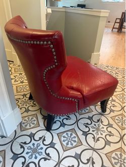 Red leather chair