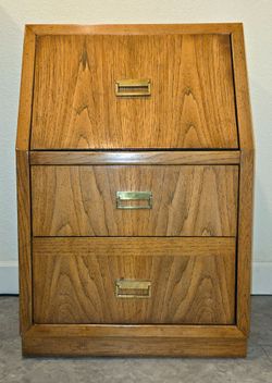 Vintage Butler’s Desk Cabinet – Fold‑Down Front & Brass Hardware