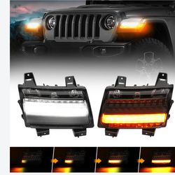LED turn signals for jeep Wrangler JL with factory halogen