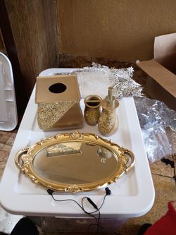 Tray, napkins holder, dispenser, toothbrush holder