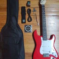 Electric Guitar With Bag And Accessories