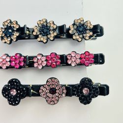 Braided Hair Clips for Women, Sparkling Crystal Stone Easily Braided Hair Clips Hair Accessories Clips #0004