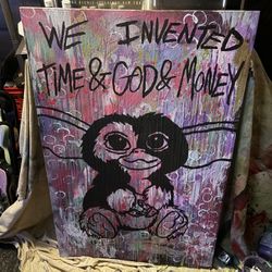 Original Gizmo Gremlins Painting 31x46