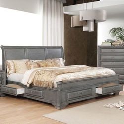 Queen Bed Frame  Dresser Mirror One Nightstand   Free Local Delivery   Check The Description