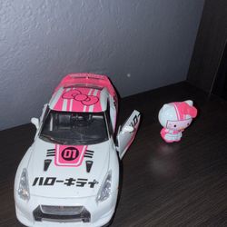Hello Kitty 2009 Nissan GT-R R35 Tokyo Speed Jada 1:24 Die-Cast Car 