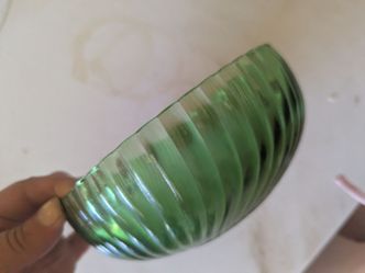 Antique glass dish bowl