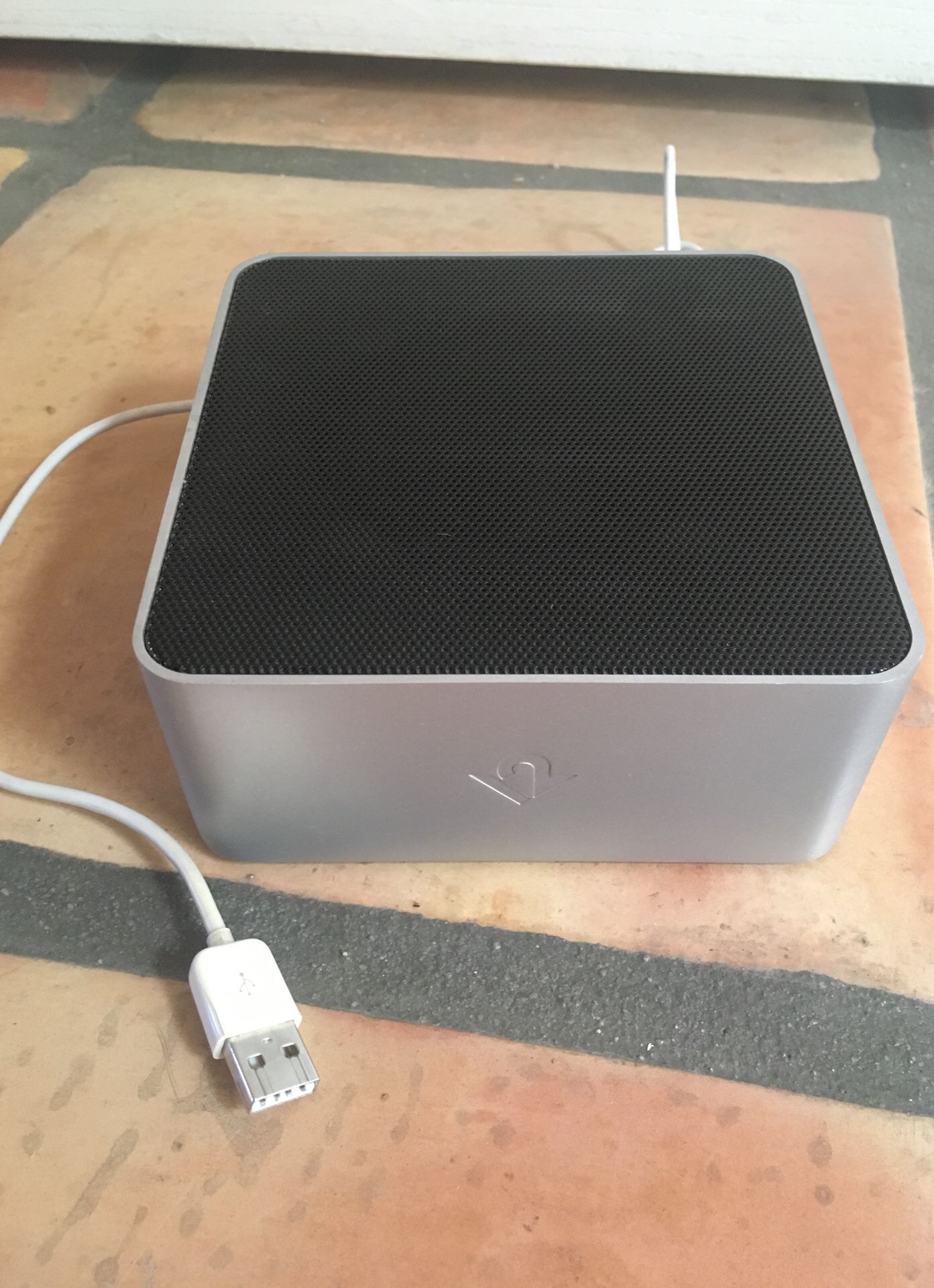 MacBook BassJump portable subwoofer speaker