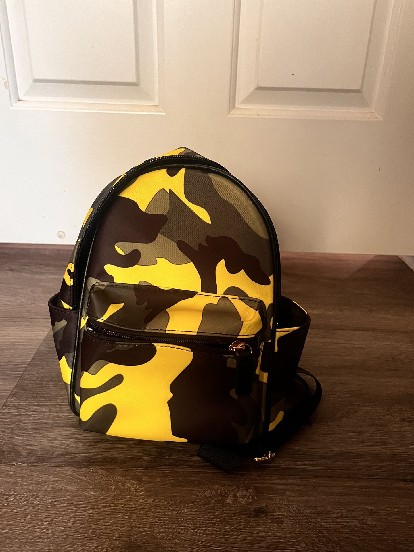 Yellow And Black Mini Backpack