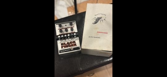 Black finger electro harmonix compressor pedal 