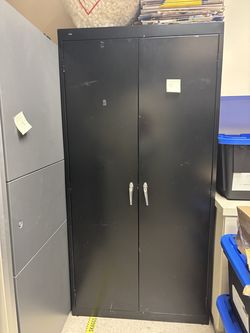 Vertical Storage Cabinet - black