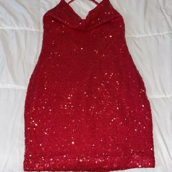 Red Sequin Dress