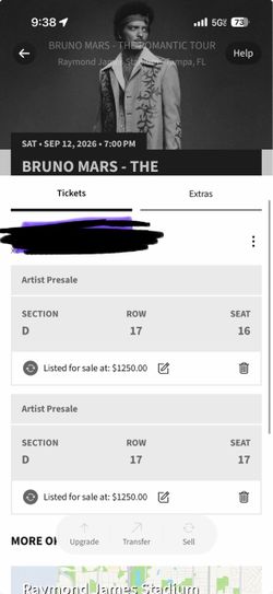 Bruno Mars tickets concert in Tampa