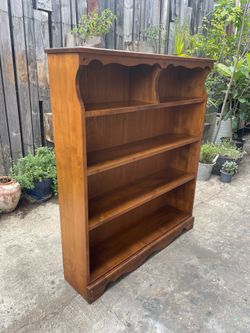 Vintage Mid Century Solid Maple Bookcase