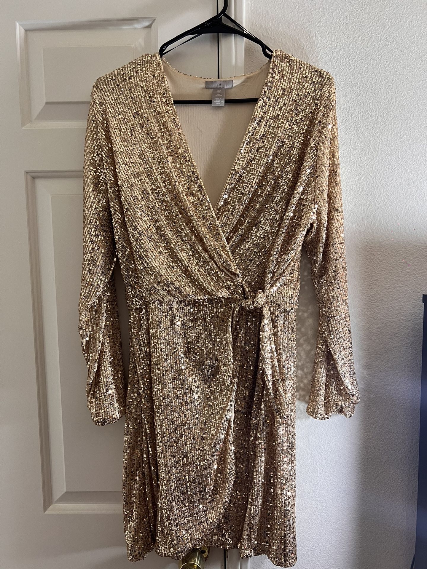 H & M Gold Sequin Dress