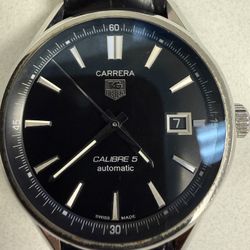 Tag Heuer Carerra Calibre 5 Automatic Leather Strap