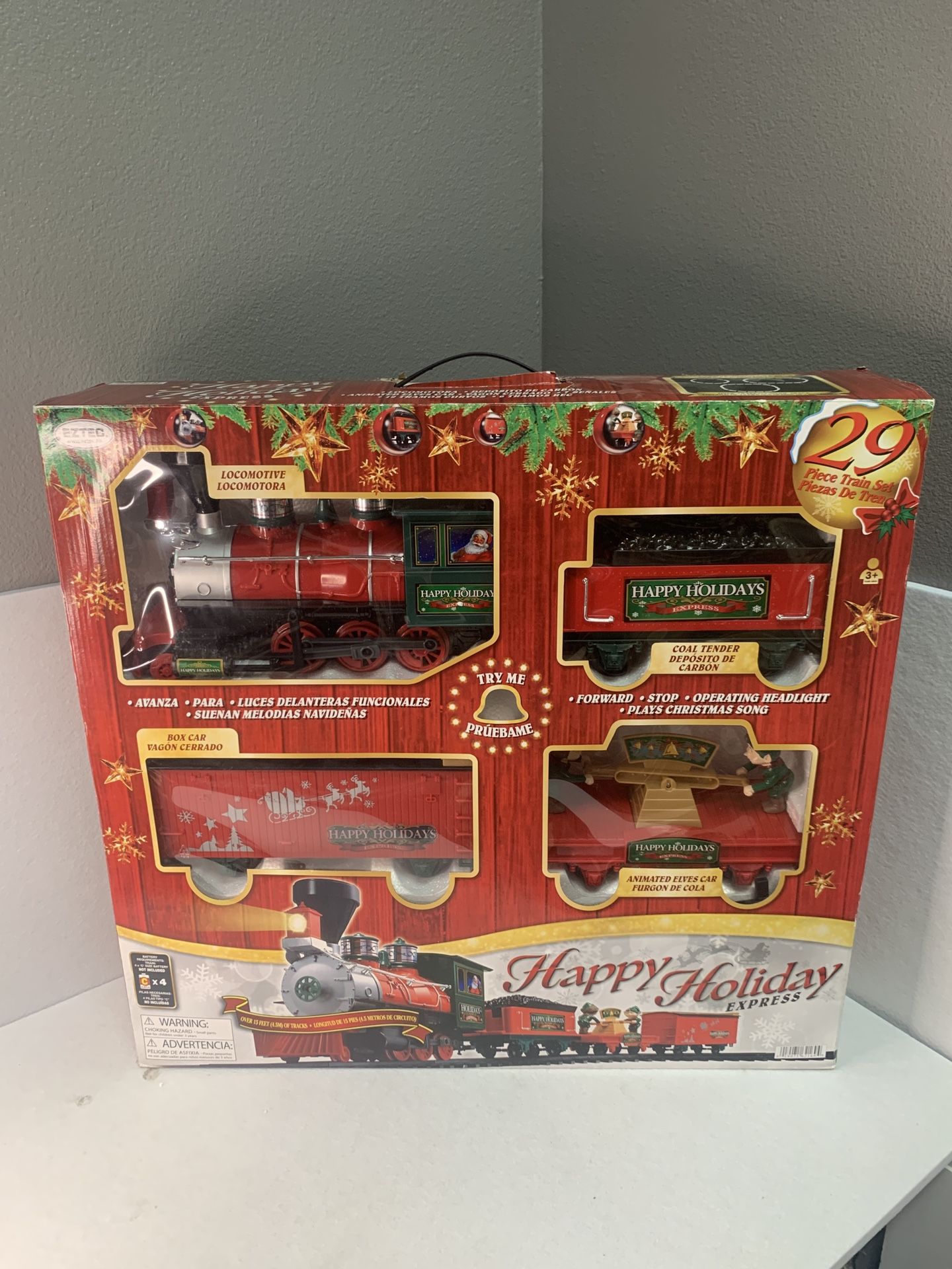 Eztec Happy Holidays Express 29 Piece Christmas Train Set #62169 (Open Box)