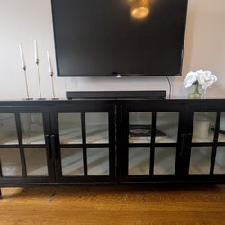 Black Media Console Table