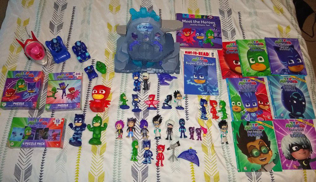 HUGE Lot Of PJ Masks Toys
