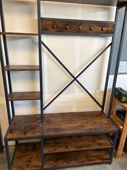 Shelf. Metal and wood