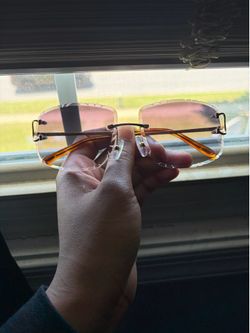 Authentic Cartier Rimless Sunglasses – Black Gradient Lenses / Gold Frame