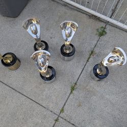 Lot Of 5 HIGH Quality Metal Trophies