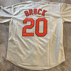 STITCHED XL 1967  #20 Lou Brock St. Louis Cardinals 