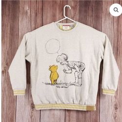 Vintage 90s Disney Winnie The Pooh Adult Size Small Reversible Sweatshirt