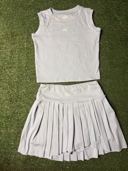 Alo Yoga Crop Tank and Pleated Skirt Set size M