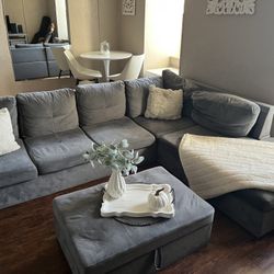 Grey Sectional Couch L Shape