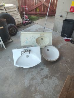 Porcelain Bathroom Sinks-lot Of 3