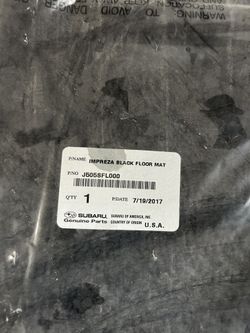 2018 Impreza Floor Mat -brand New 