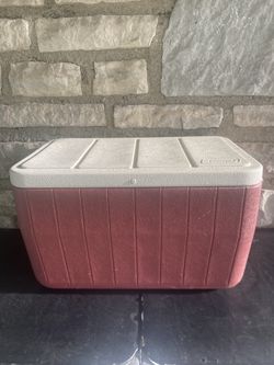VINTAGE COLEMAN COOLER RETRO RED ICE CHEST POLYLITE 34–$15