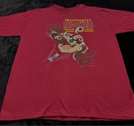 Mens Large Vintage 1992 Washington Redskins Taz Football Tshirt