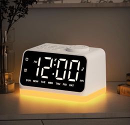Radio night light alarm clock usb-c