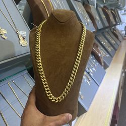 Gold Chain Hollow 14k, 22 inch ,