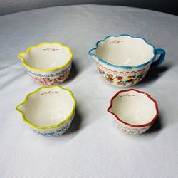 The Pioneer Woman Ceramic Measuring Cup Set 4 Total