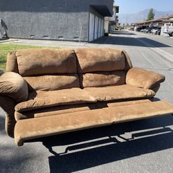 (Free Shipping)Cool Brown Recliner Couch With Loveseat Combo 