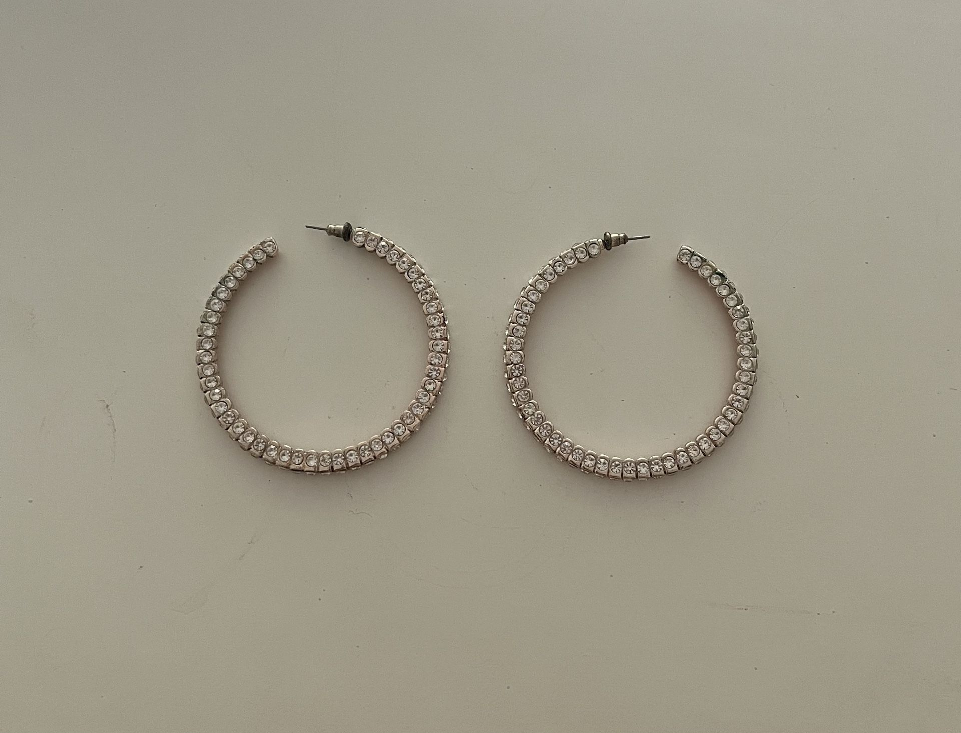 Gold Diamond Hoop Earrings