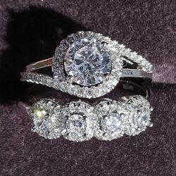Stunning Sterling Silver 925 Wedding Ring 