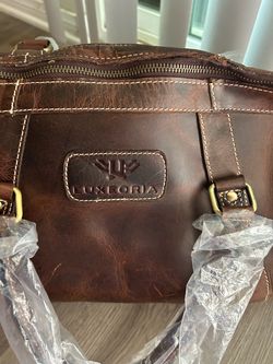 Luxforia Brown Leather Duffle Bag