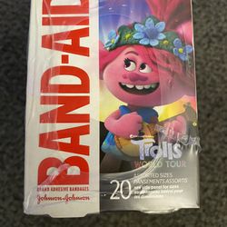5 Boxes Trolls Band-Aid Bandaids  Adhesive Bandages Wound Care Protection of Minor Cuts & Scrapes Assorted Sizes