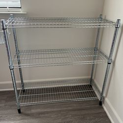 IKEA Omar Wire Shelf with Clip-on Basket For Sale