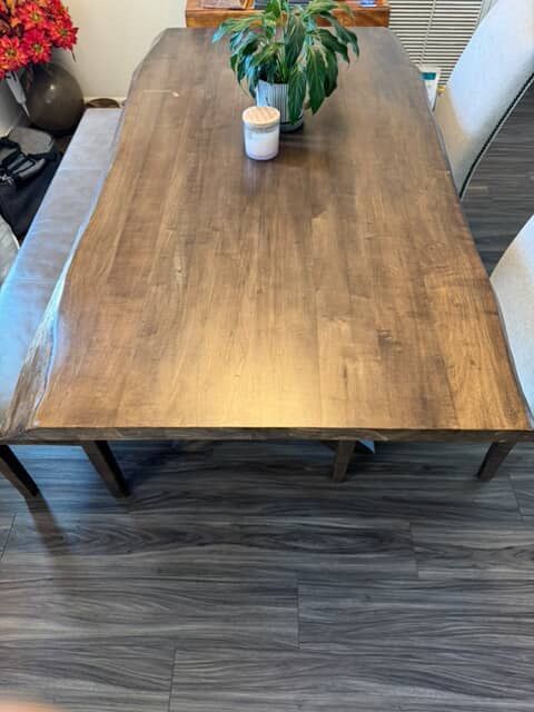 Dining Room Table With 4 Chairs + Bench