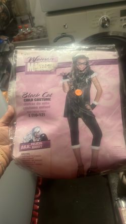 10/12 black cat girls costume