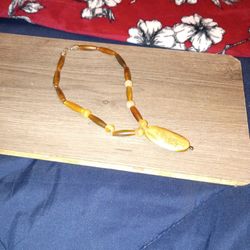Beaded Coral Necklace 