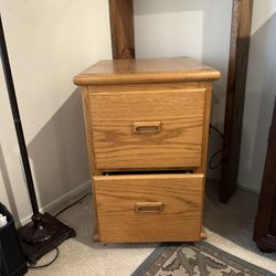 2 - Drawer Oak Wood shelf 