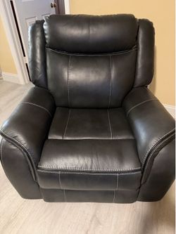 Leather recliner