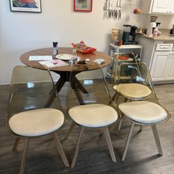 MCM Inspired Acrylic Chairs (Set of 4)