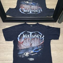 Y2K 2000s Orbituary “Slowly We Rot” Tour Shirt