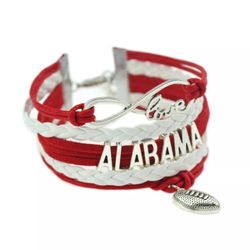 Alabama Crimson Tide Football Bracelet 